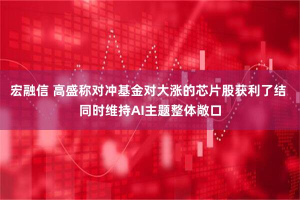 宏融信 高盛称对冲基金对大涨的芯片股获利了结 同时维持AI主题整体敞口