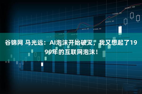谷锦网 马光远：AI泡沫开始破灭，我又想起了1999年的互联网泡沫！